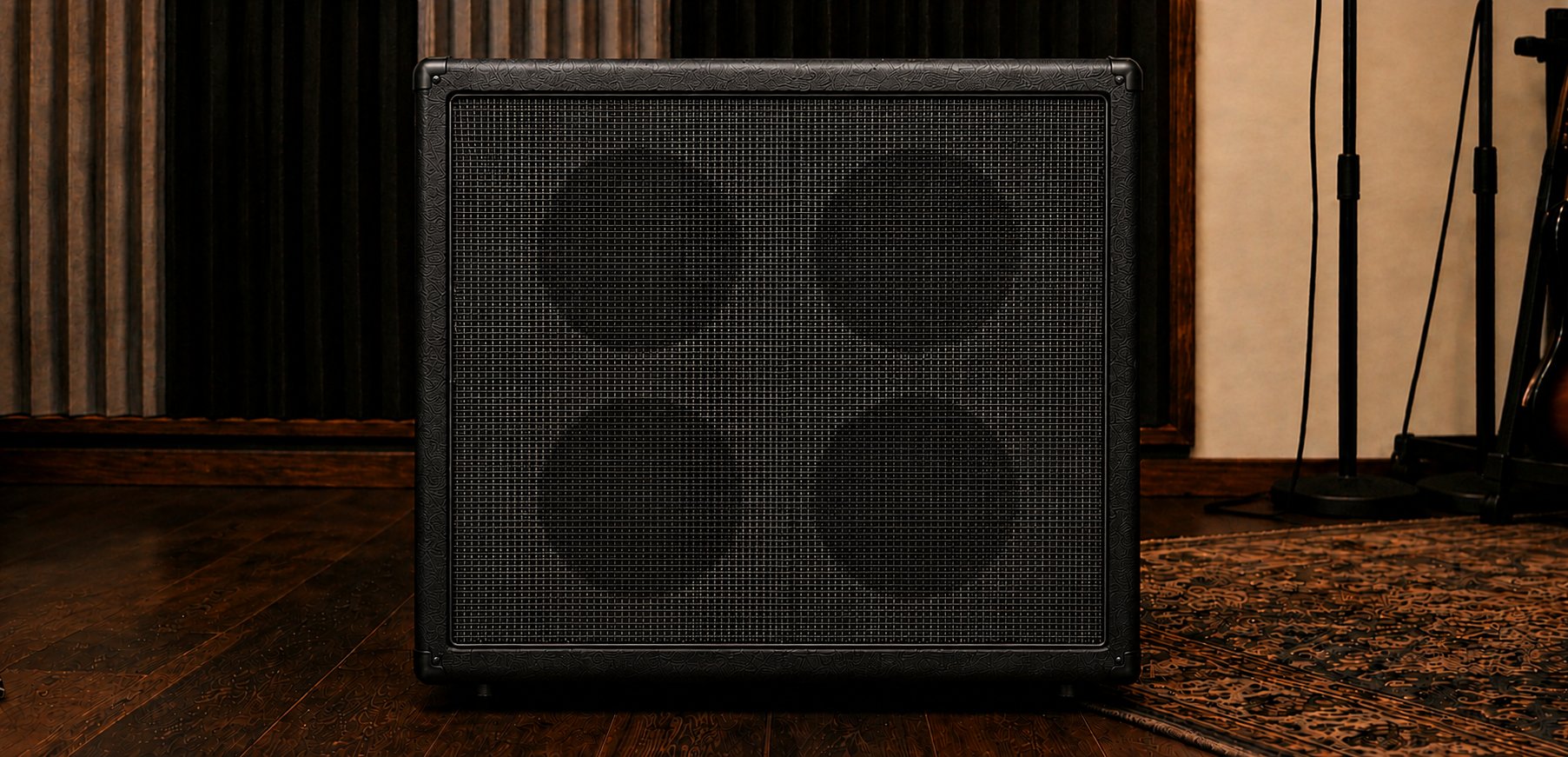 Vora Grand 4×12 cabinet in the studio